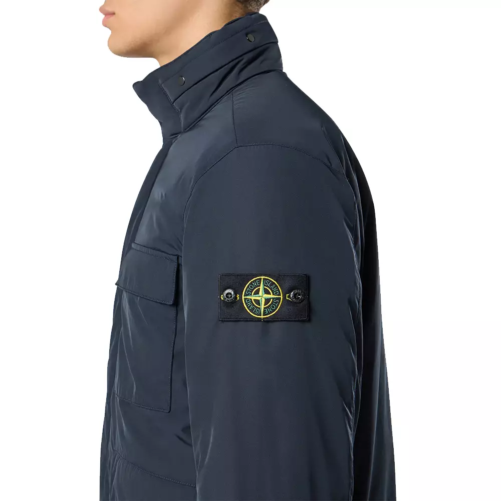 4100049 Micro Twill Padded Jacket Navy Blue