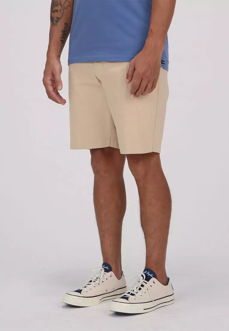 MWS ENCINO 2 MODERN 19 STRETCH SHORTS ALMOND