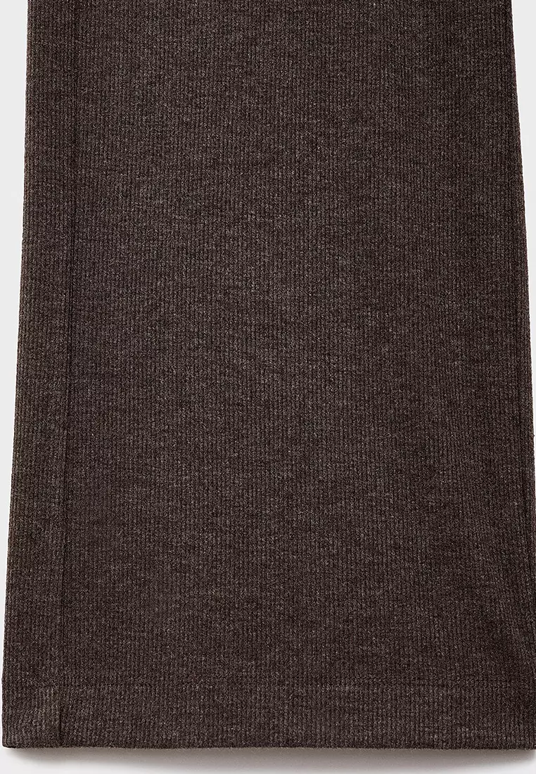 Wide-Leg Knitted Trousers