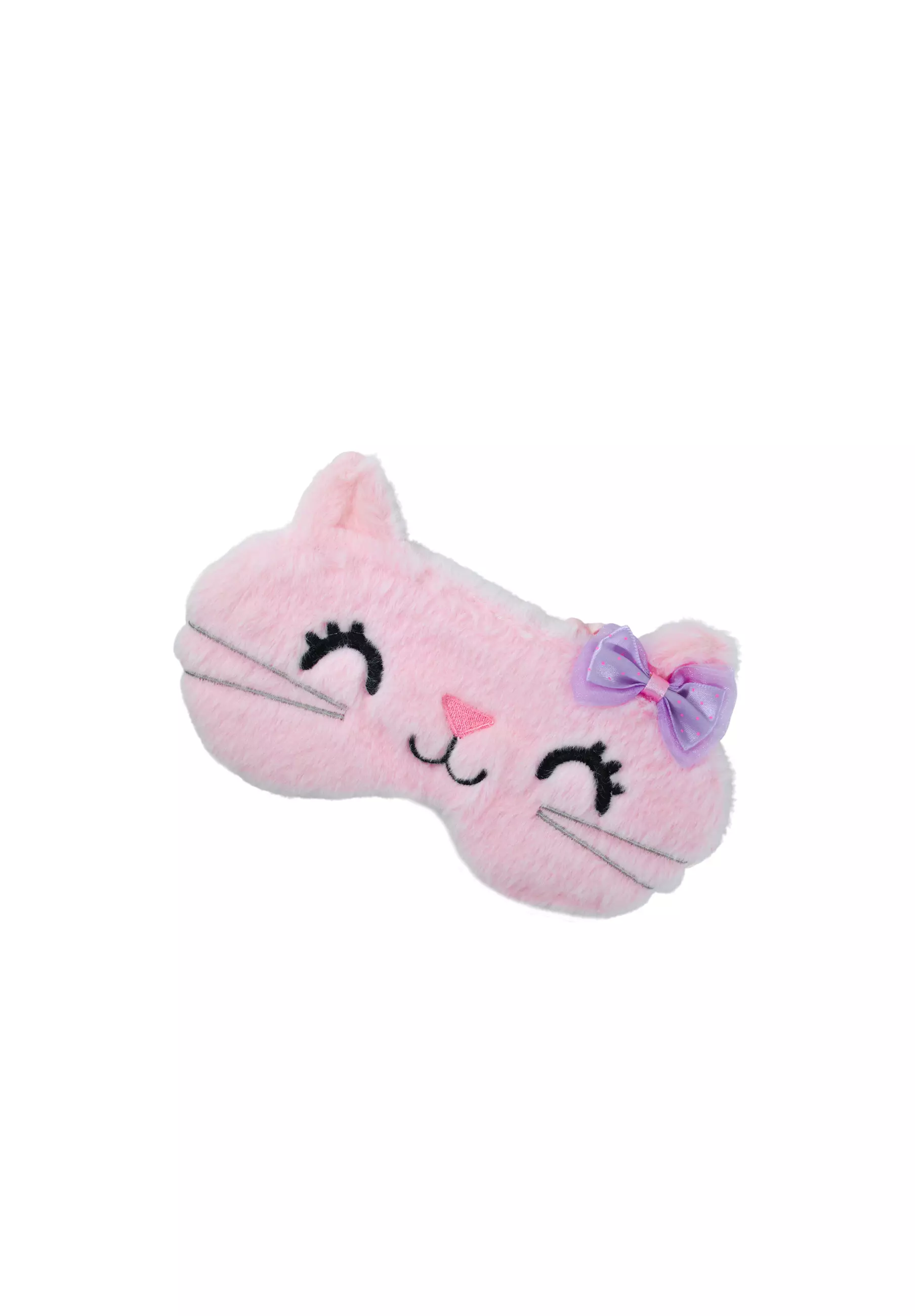 Sweet Kitty Plush Eye Mask Pink
