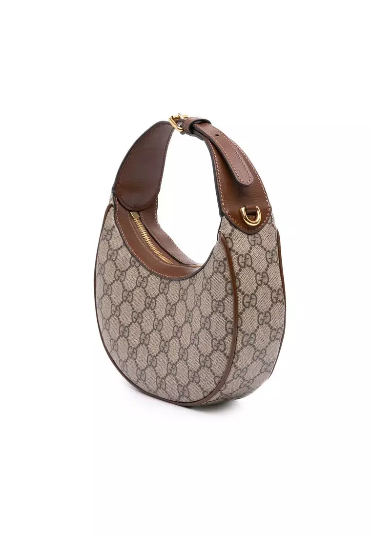 Pre-Loved Gucci Mini Gg Supreme Half Moon Bag