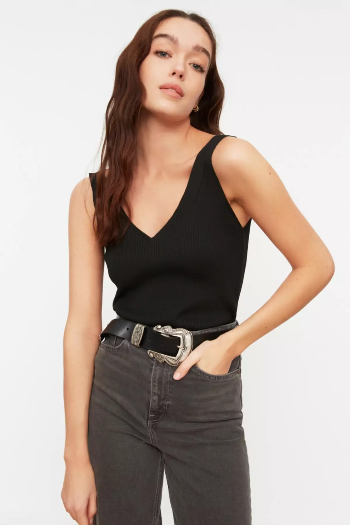 V neck tank sales top