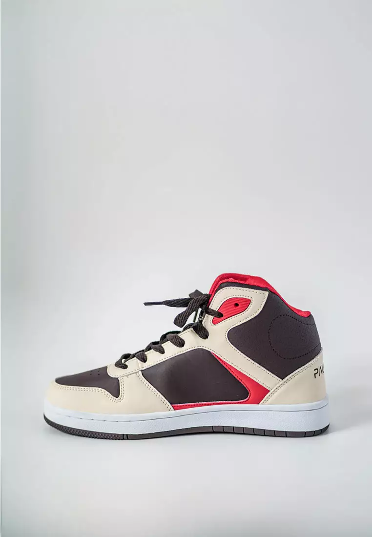 PAULMAY - Sepatu Sneakers Pria Lisbon High - Cream Brown
