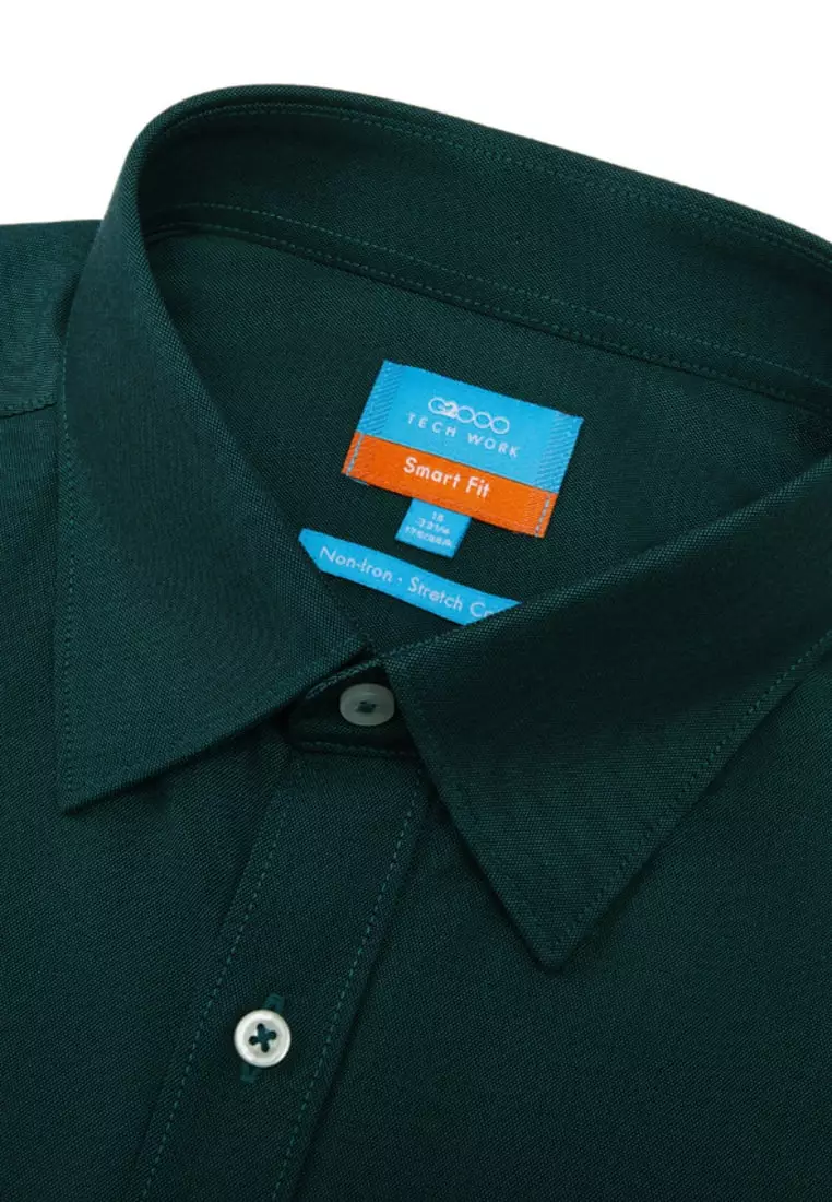 Non-Iron Cotton Stretch Smart Fit Oxford Shirt