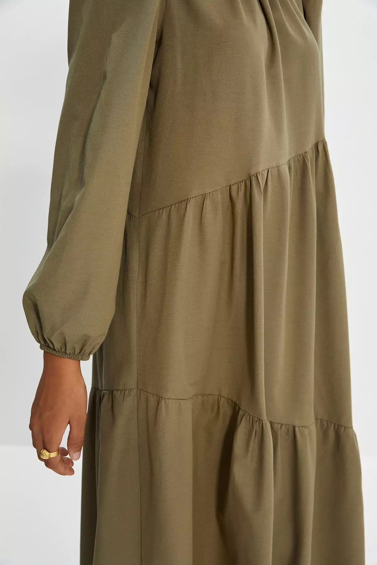 Khaki Modest Dress