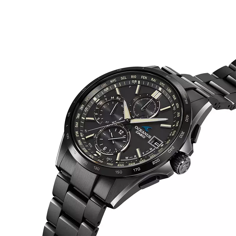 Jam Tangan Pria Casio Oceanus OCW-T2600JB-1AJF Tough Solar Black Dial Black Titanium Strap (JDM)
