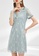 OUNIXUE blue Elegant V-Neck Lace Dress AF51EAA3251C15GS_5