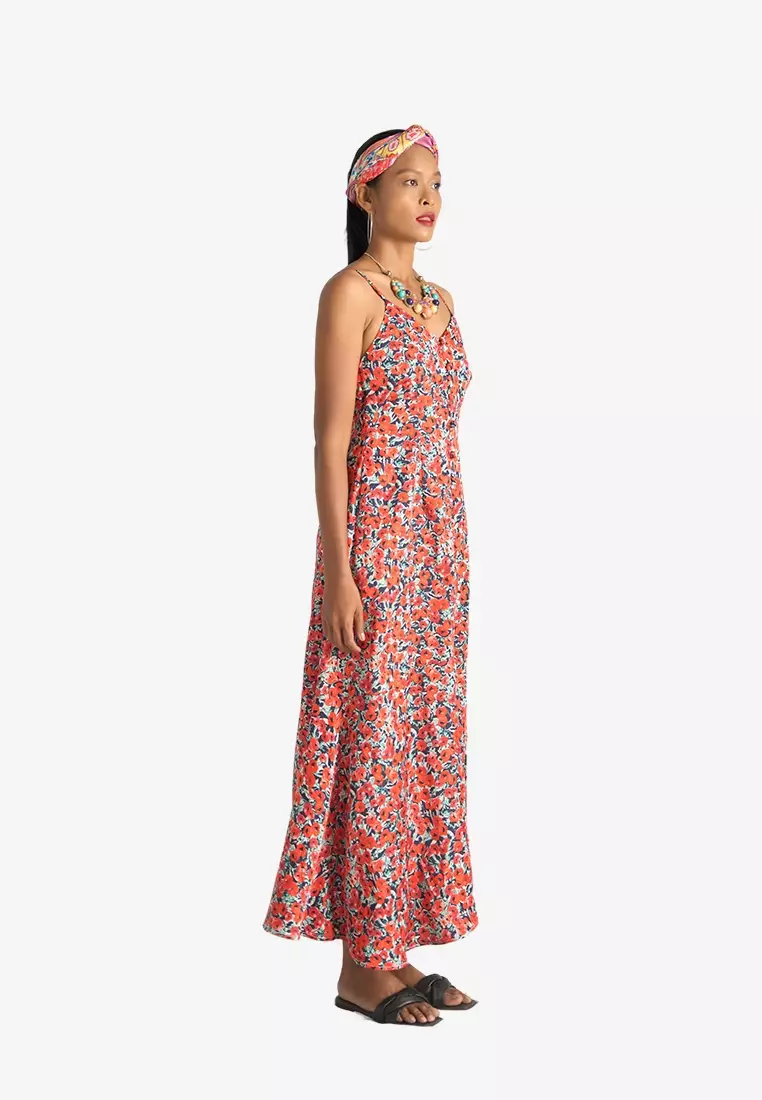 New Linen New Horizon Maxi Silk Dress