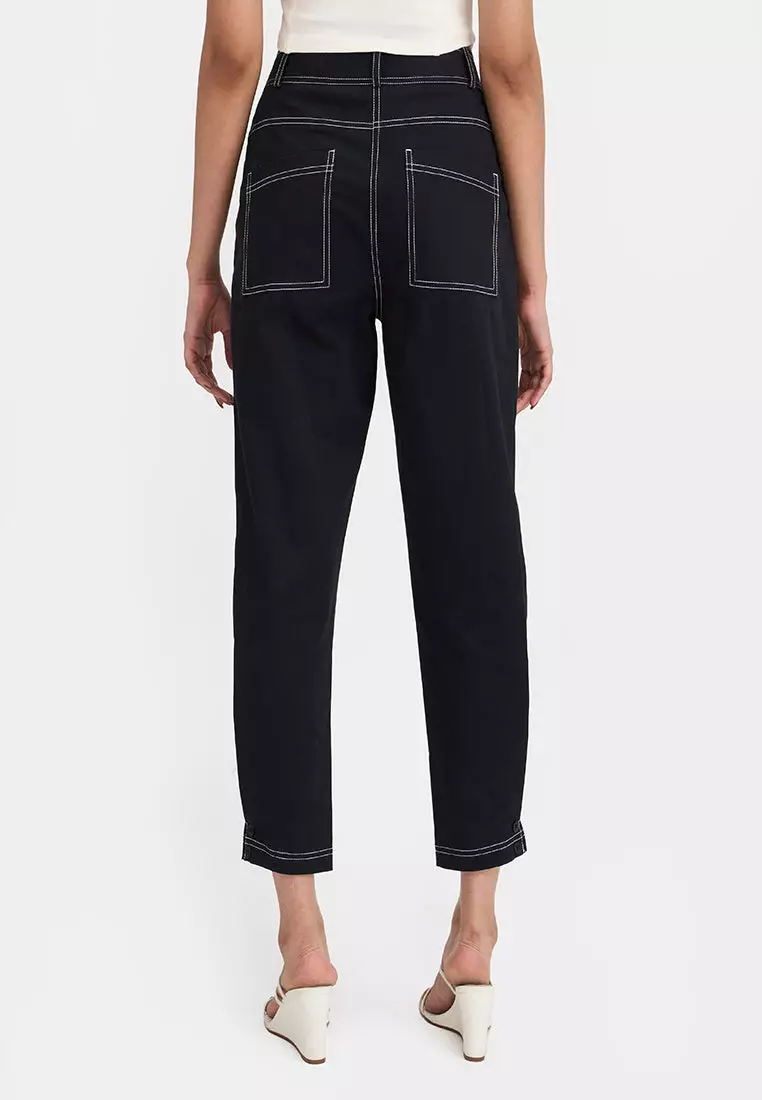 VIRGIO Cotton Pant with Contrast Stitches