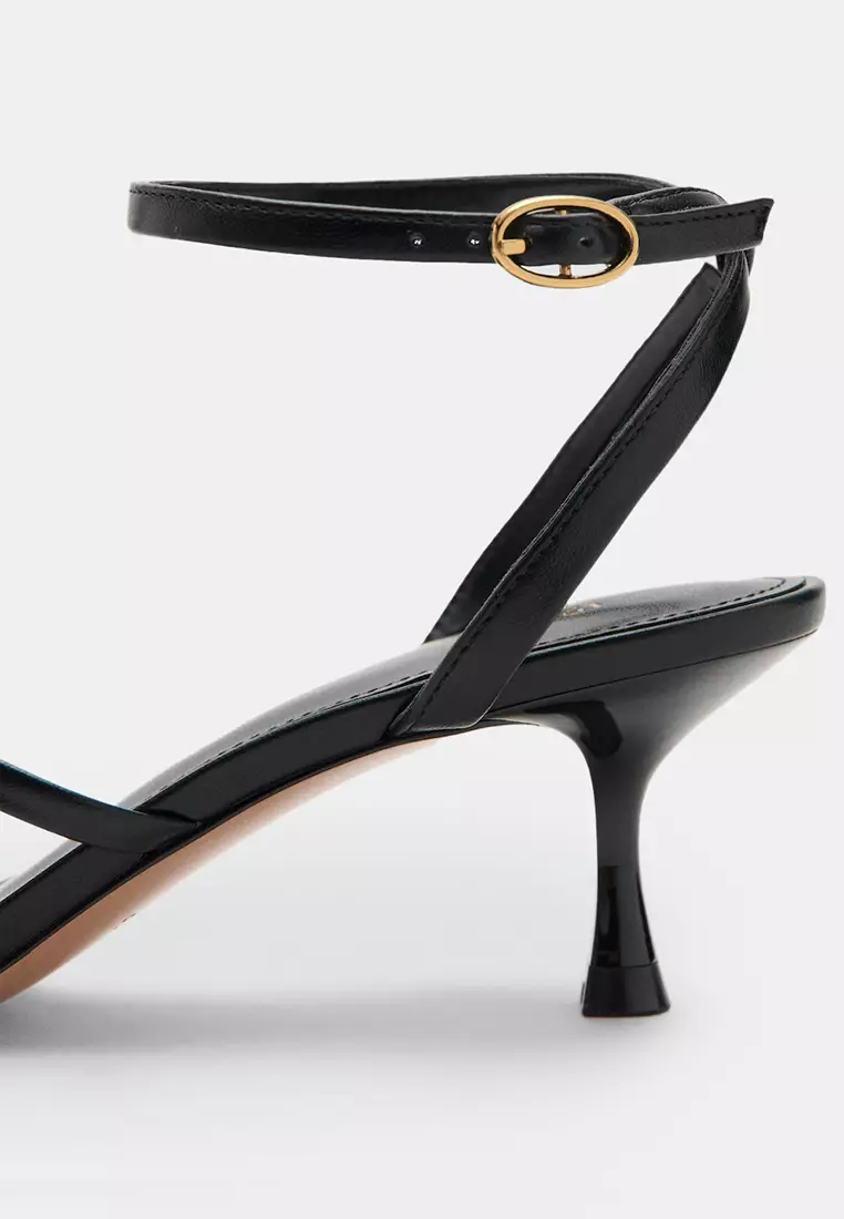 Heeled Sandals with Crossed Straps