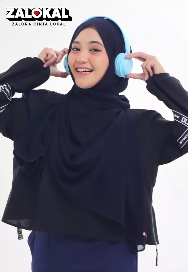 Rabbani - Tunik Lengan Panjang Nevya Z1M Hitam