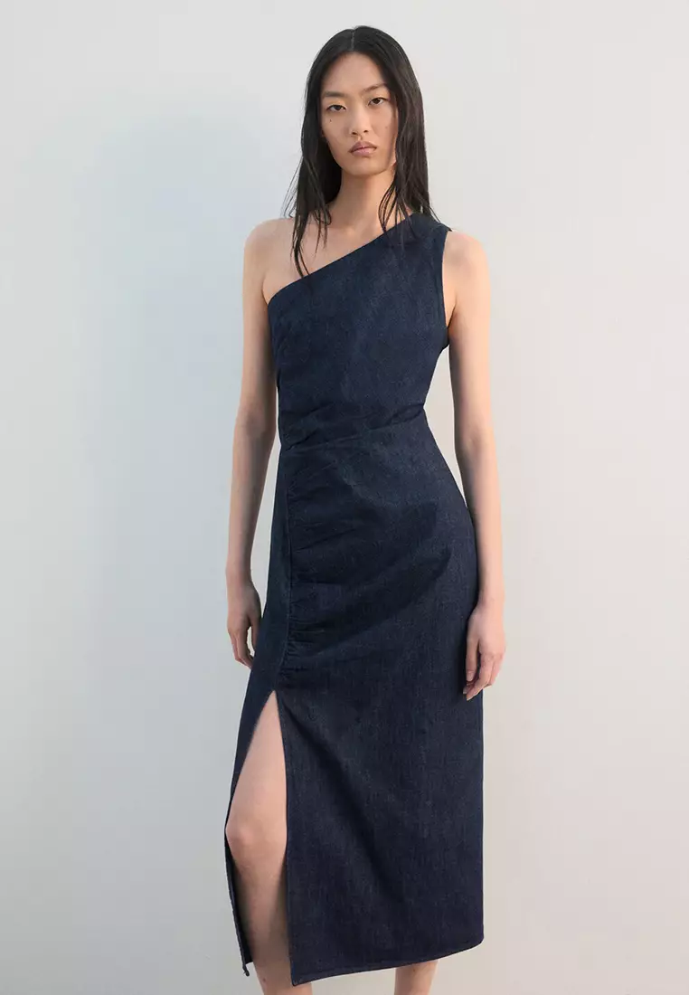 Asymmetric Denim Dress