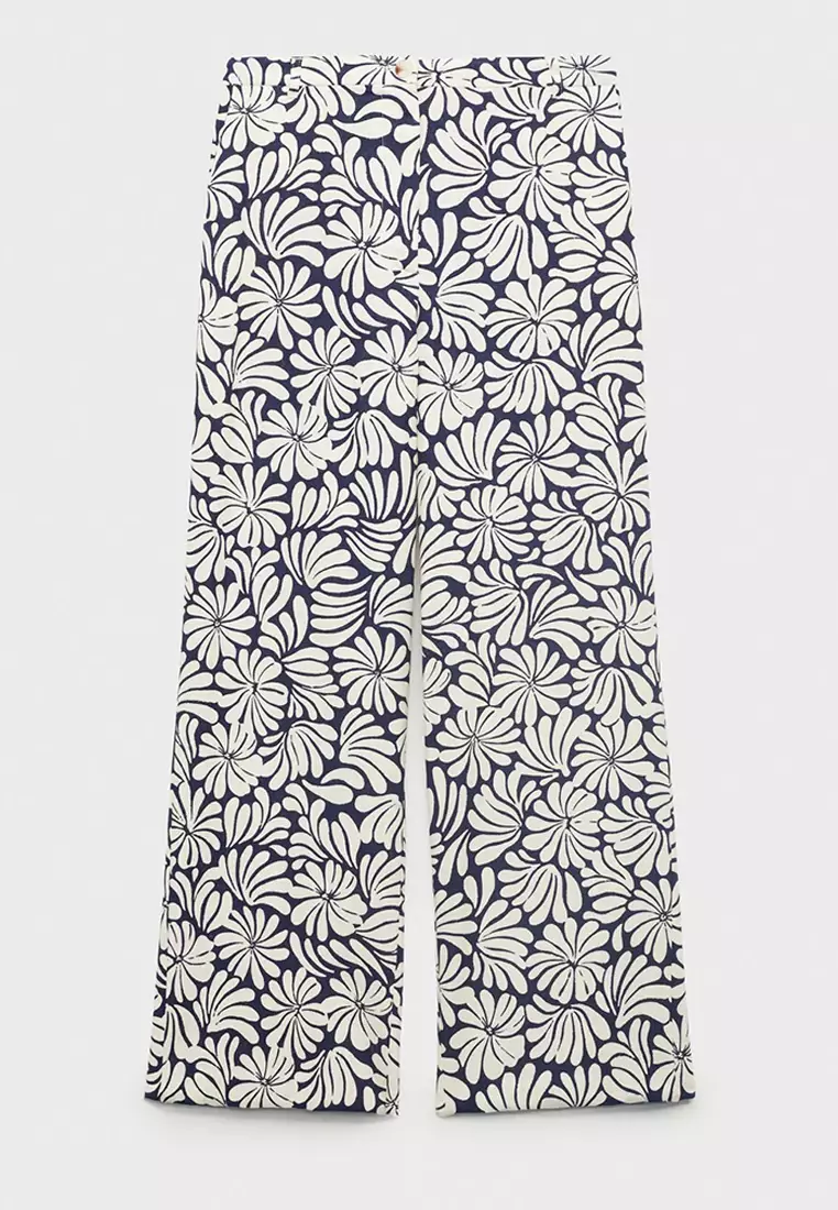 Floral Linen Trousers