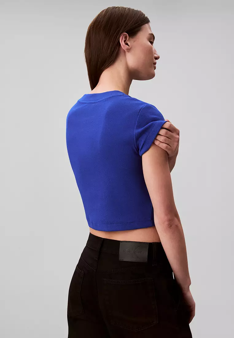 印花短版T恤 - Calvin Klein Jeans