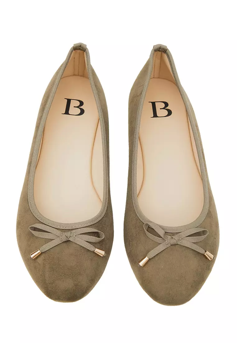 Sofia Milla Ballerina Flat Olive