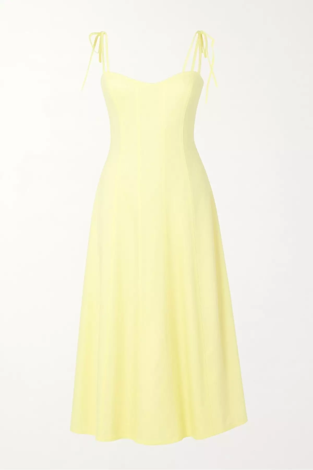 Yellow Waist Opening Maxi Dress