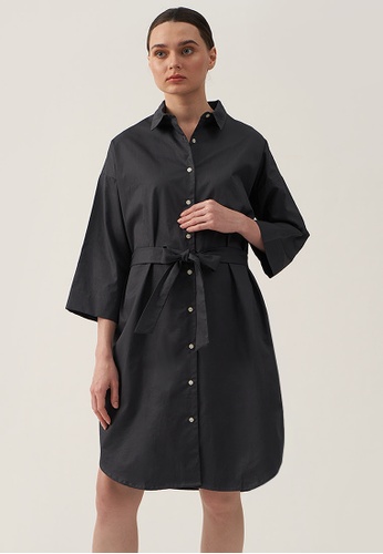 Bocu Ladies' Button Up Shirt Dress with Self Tie Belt | ZALORA Philippines