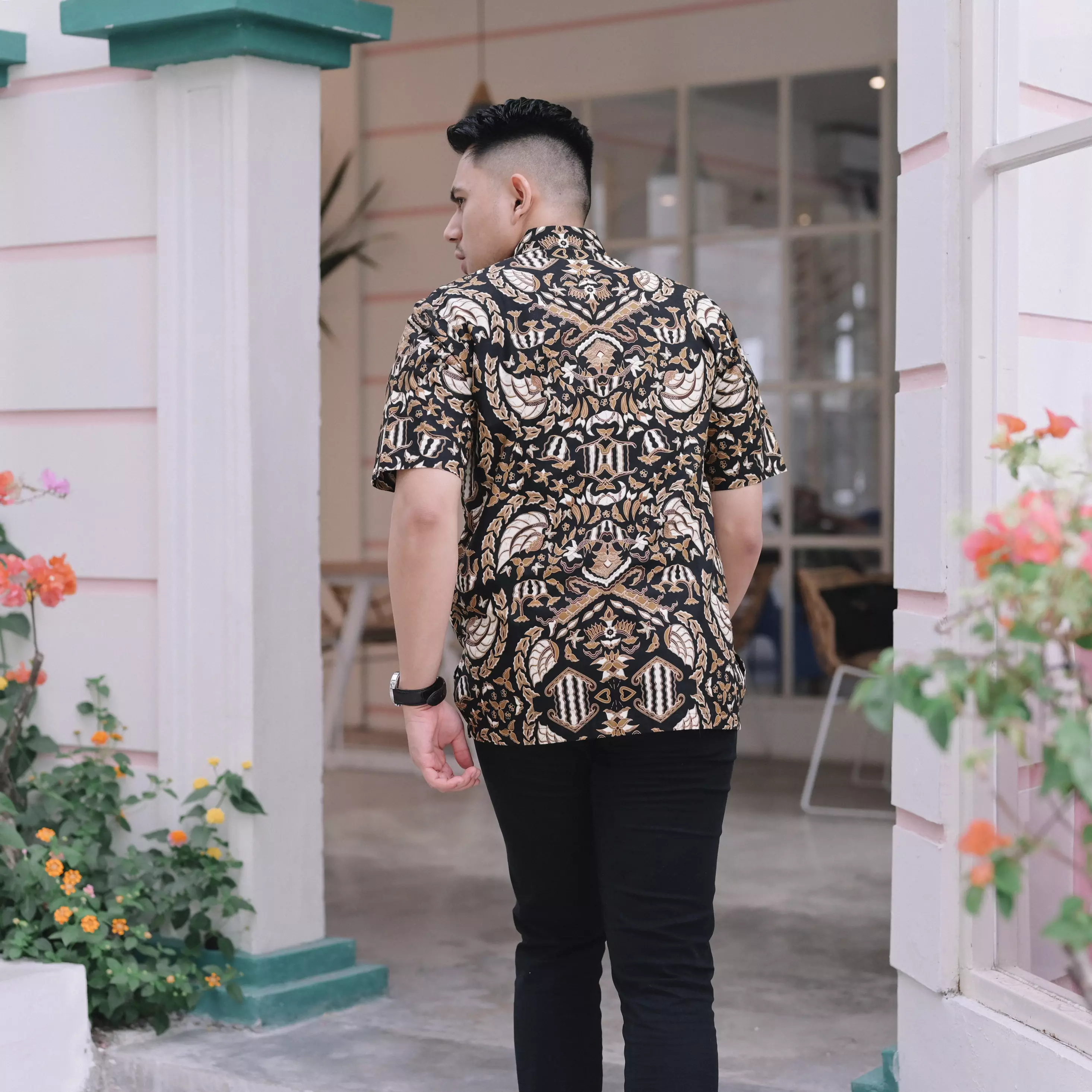 kemeja batik pria lengan pendek rebosa STKH213