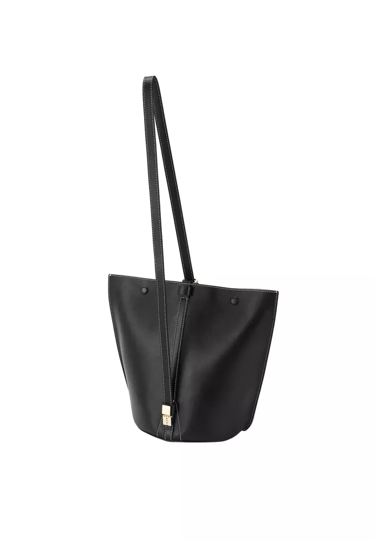 ORUKAMI Flat Hook Convertible Bucket Tote - Black