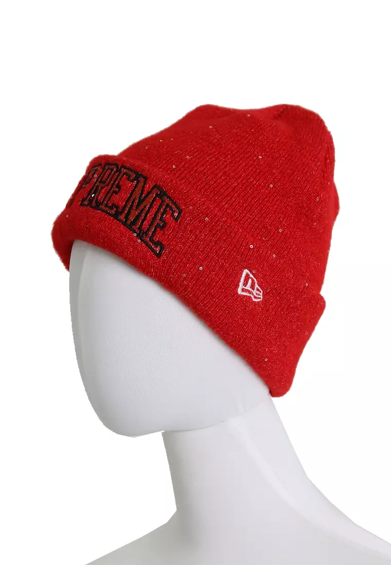 Supreme x New Era SS23BN9 Metallic Arc Beanie In Red