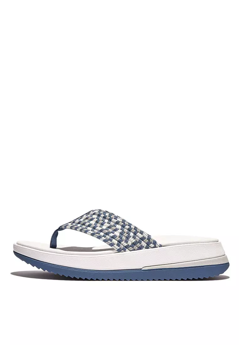 FitFlop SURFF Women s Art Webbing Toe Post Sandals Sail Blue GJ2 A81