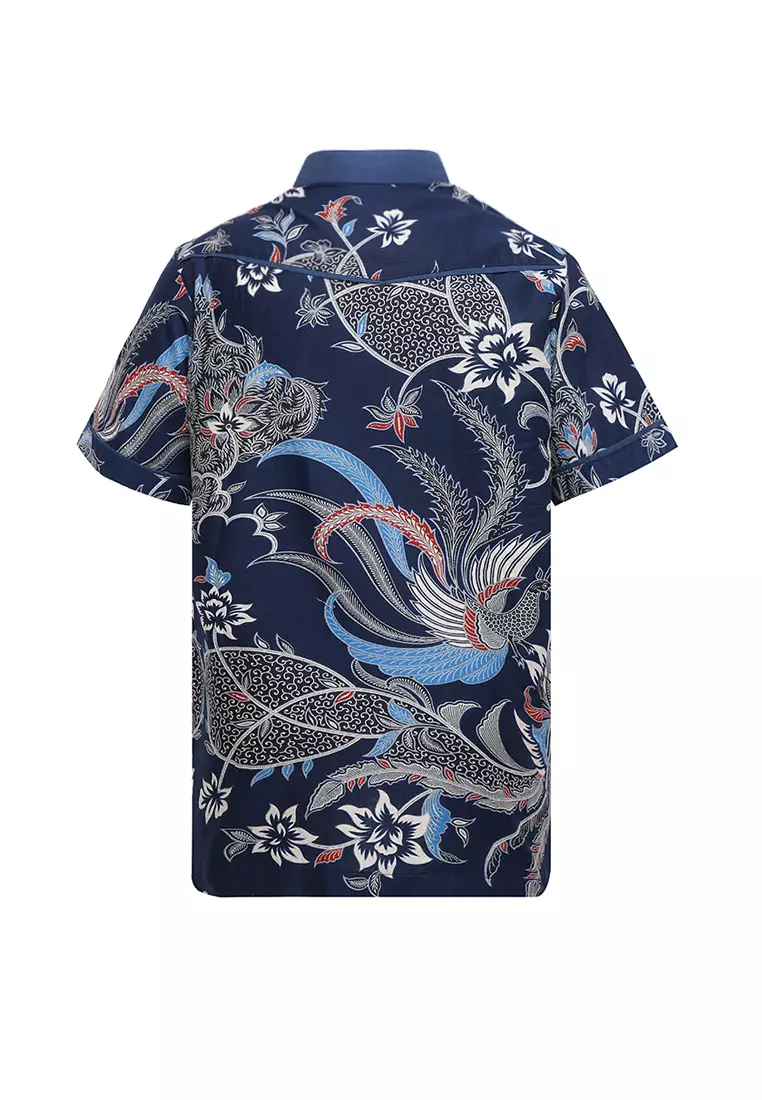 Hem Anak Batik Laki Laki Lengan Pendek Orlando Navy