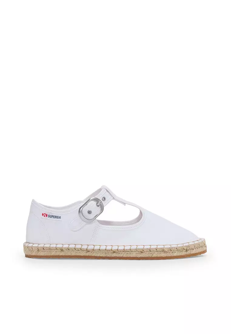 Superga 3010 Mary Jane Espadrilles White-Natural