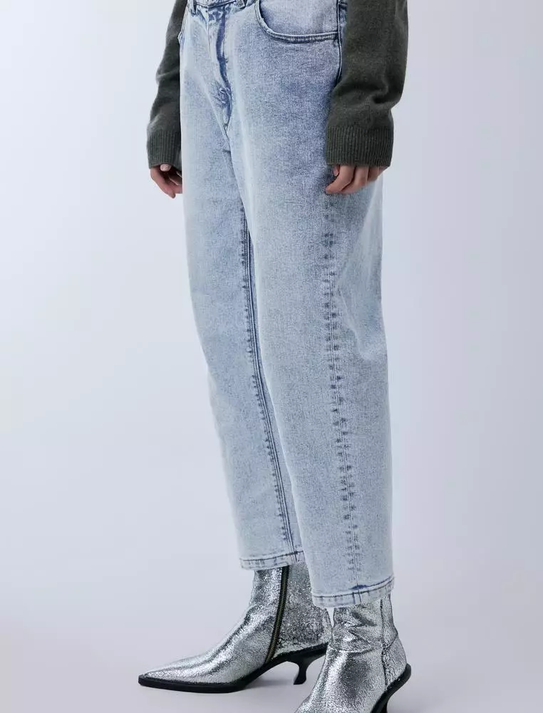 JNBY女士寬鬆錐形九分牛仔褲