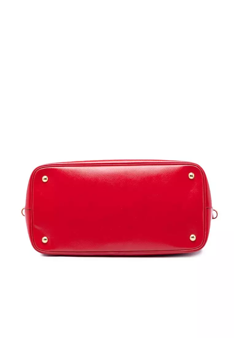 Pre-Loved Prada Saffiano Vernice Convertible Tote