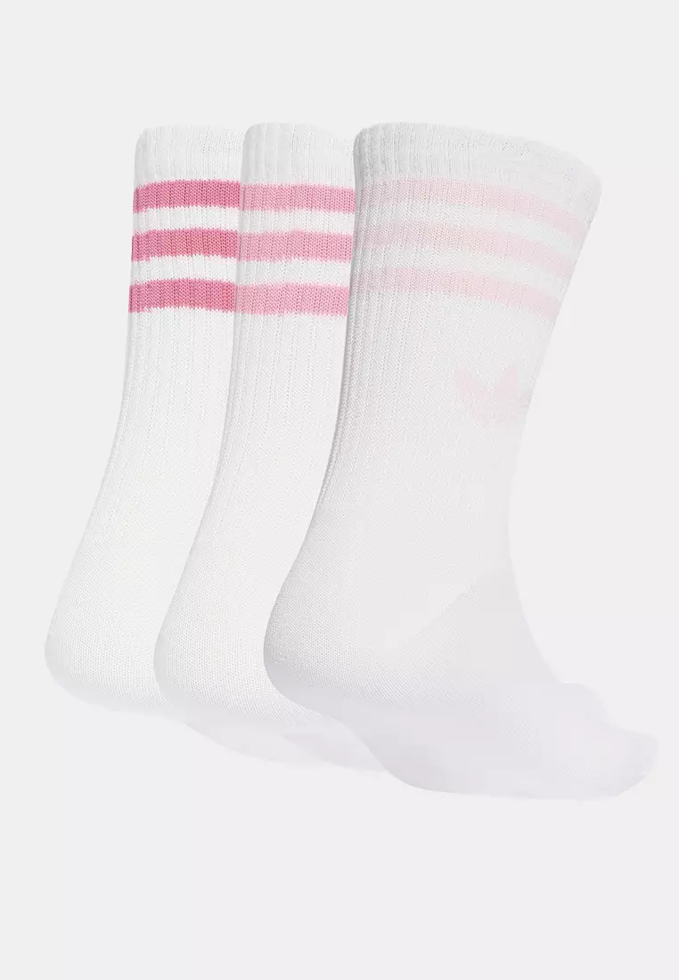 3 Pairs 3-Stripes Crew Socks