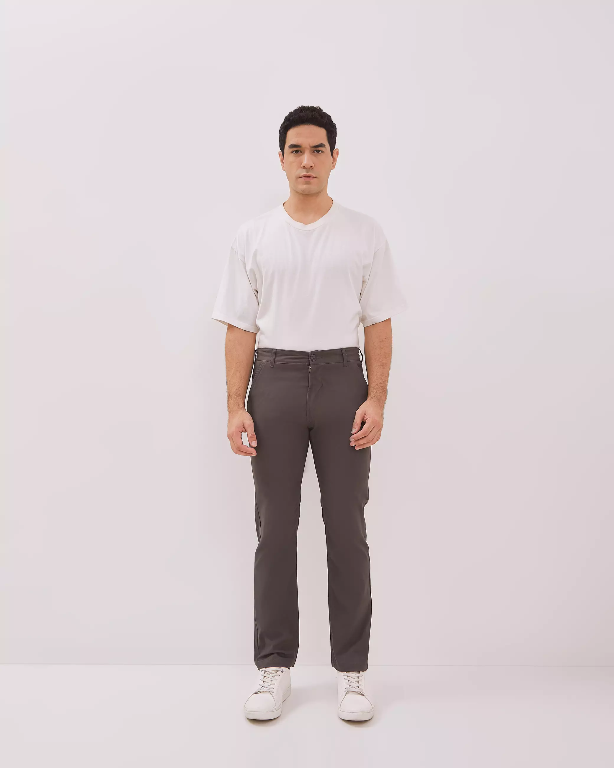 AMK Celana Chino Pria Panjang PT Jeno Lp Dark Grey