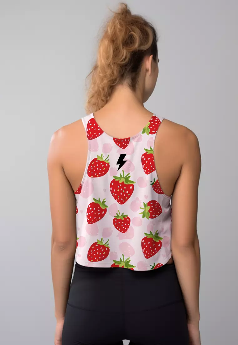LSD54 Tanktop Gym  Crop Wanita Airdrylite "strawberry" pink