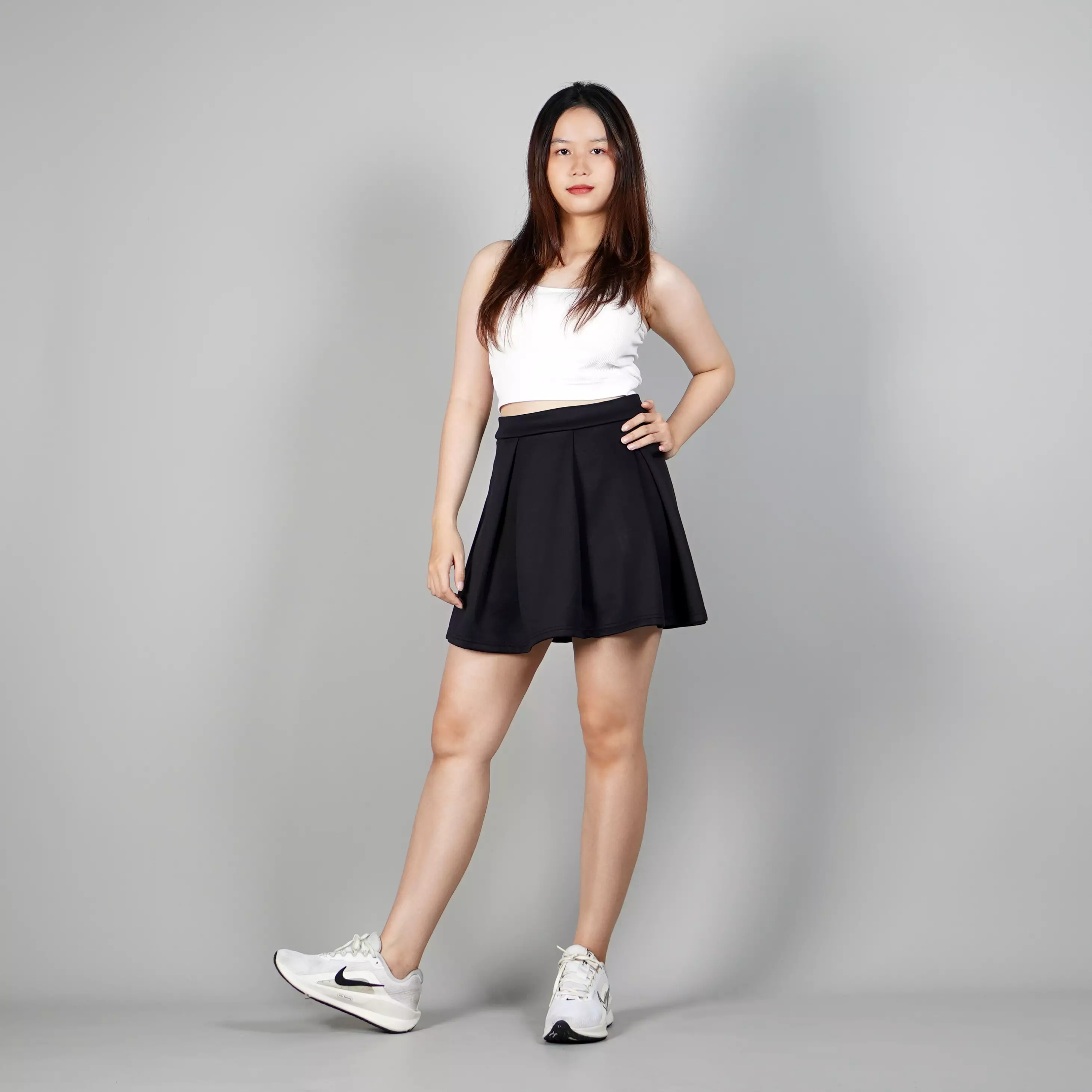 YEPPO Skirt Rok Mini Rok Pendek Mini Skirt Korean Style - HITAM
