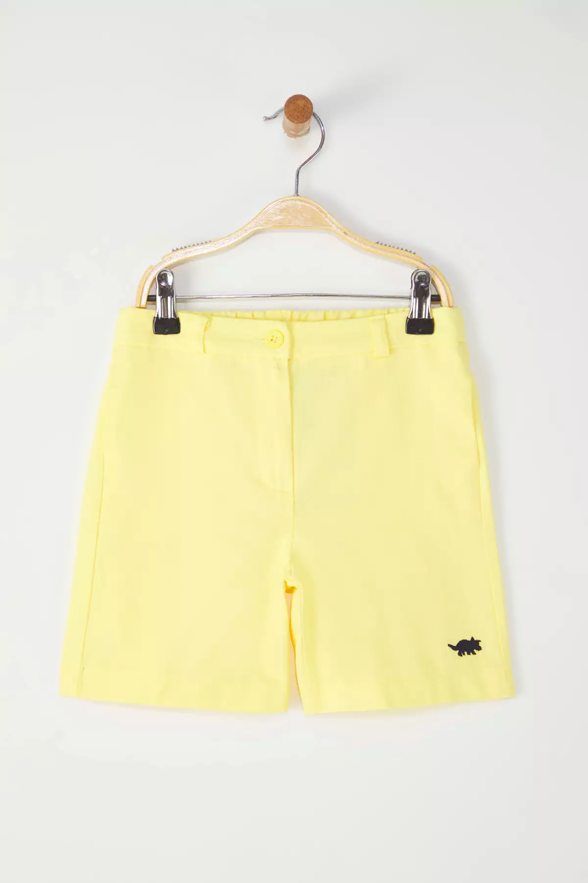 Yellow Boy's Embroidered Shorts & Bermuda Tkdss25Sr00017