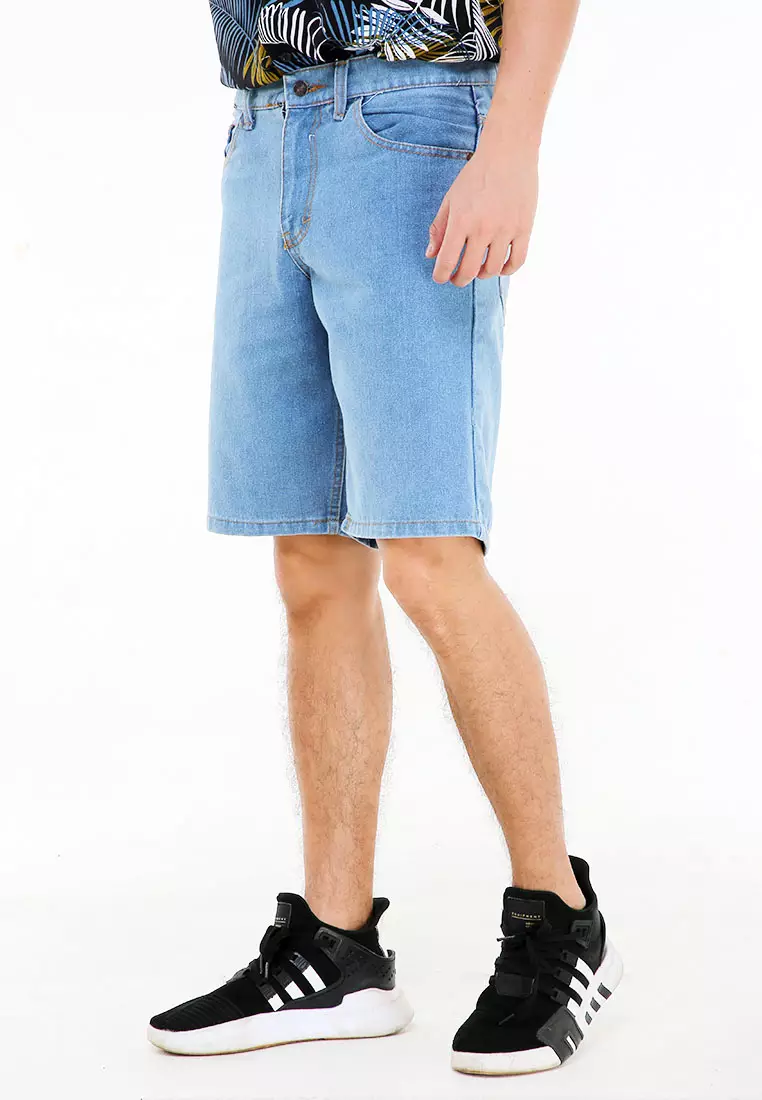 Rishham Celana Pendek Denim Pria Casual Short Pants Material Jeans ORIGINAL - Bioblitz
