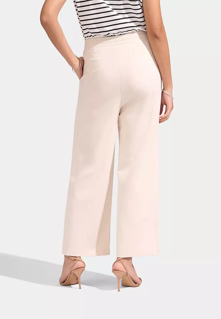 Cozy: Straight Pull Up Trousers