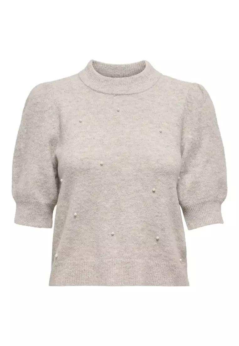 Half Sleeves Pullover Knit Sweater