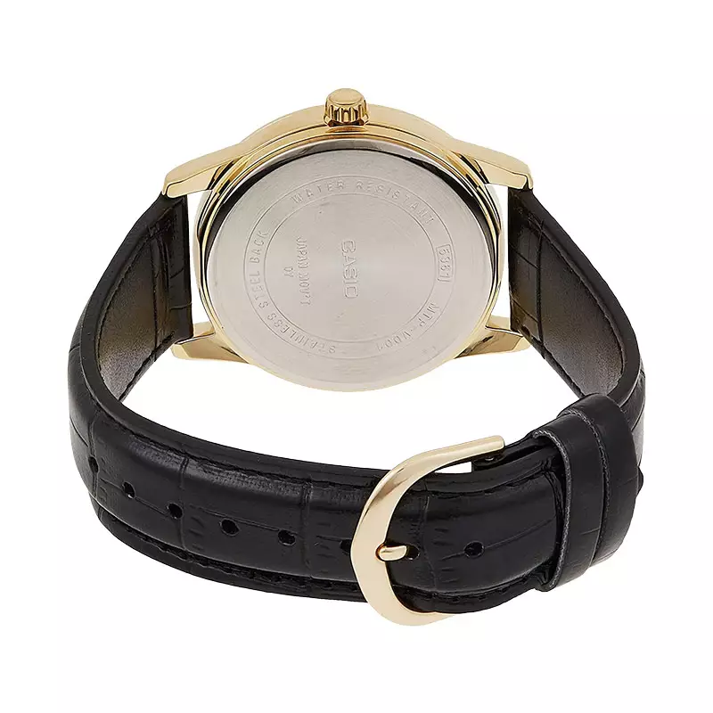 Jam Tangan Pria Analog Casio Standard MTP-V001GL-7BUDF MTPV001 MTP-V001GL Black Leather Band