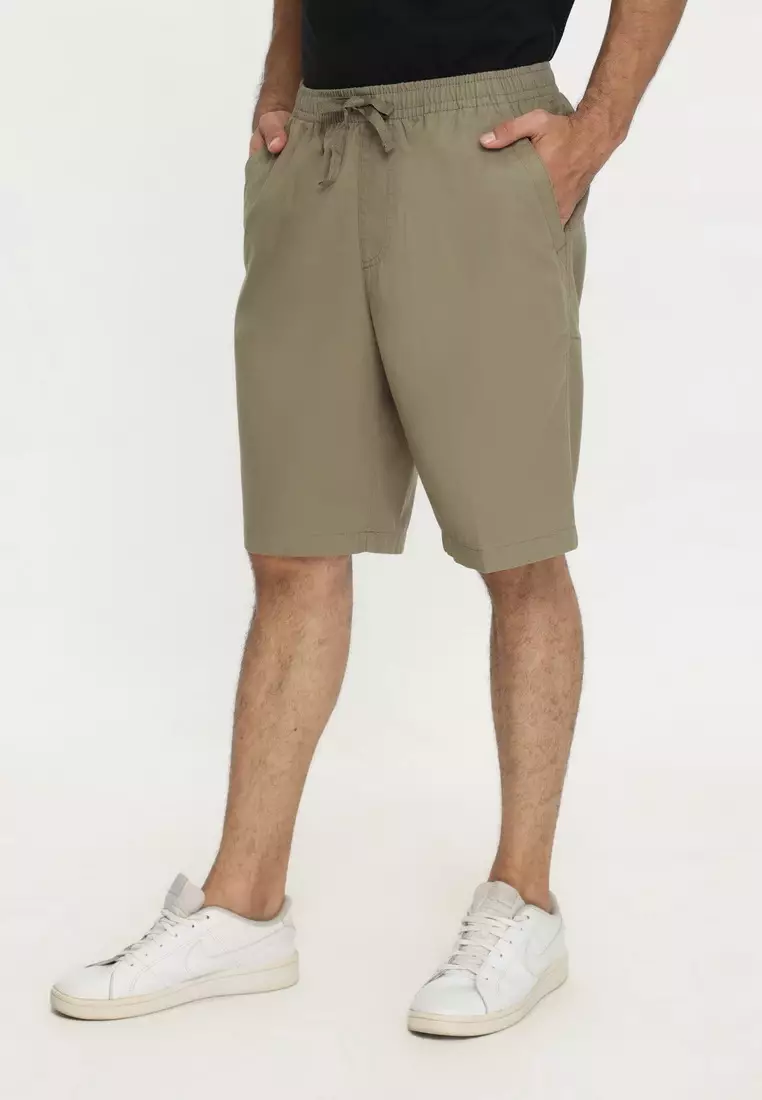 RBJ Celana Pendek Karet Polos Cotton Olive Pria