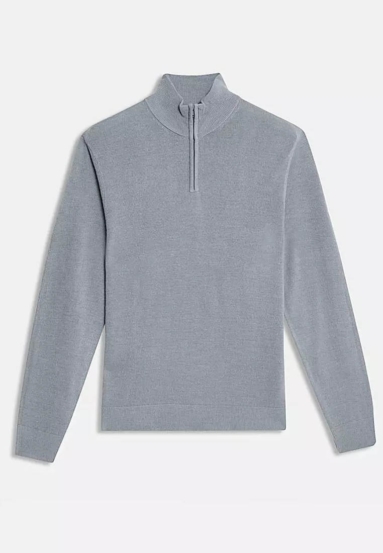 Cashmilon™ High Neck Half Zip Jumper