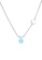 Majade Jewelry blue and silver MAJADE - Petite Silver Coin Blue Topaz Necklace - March Birthstone 71F8BAC5E417AFGS_1