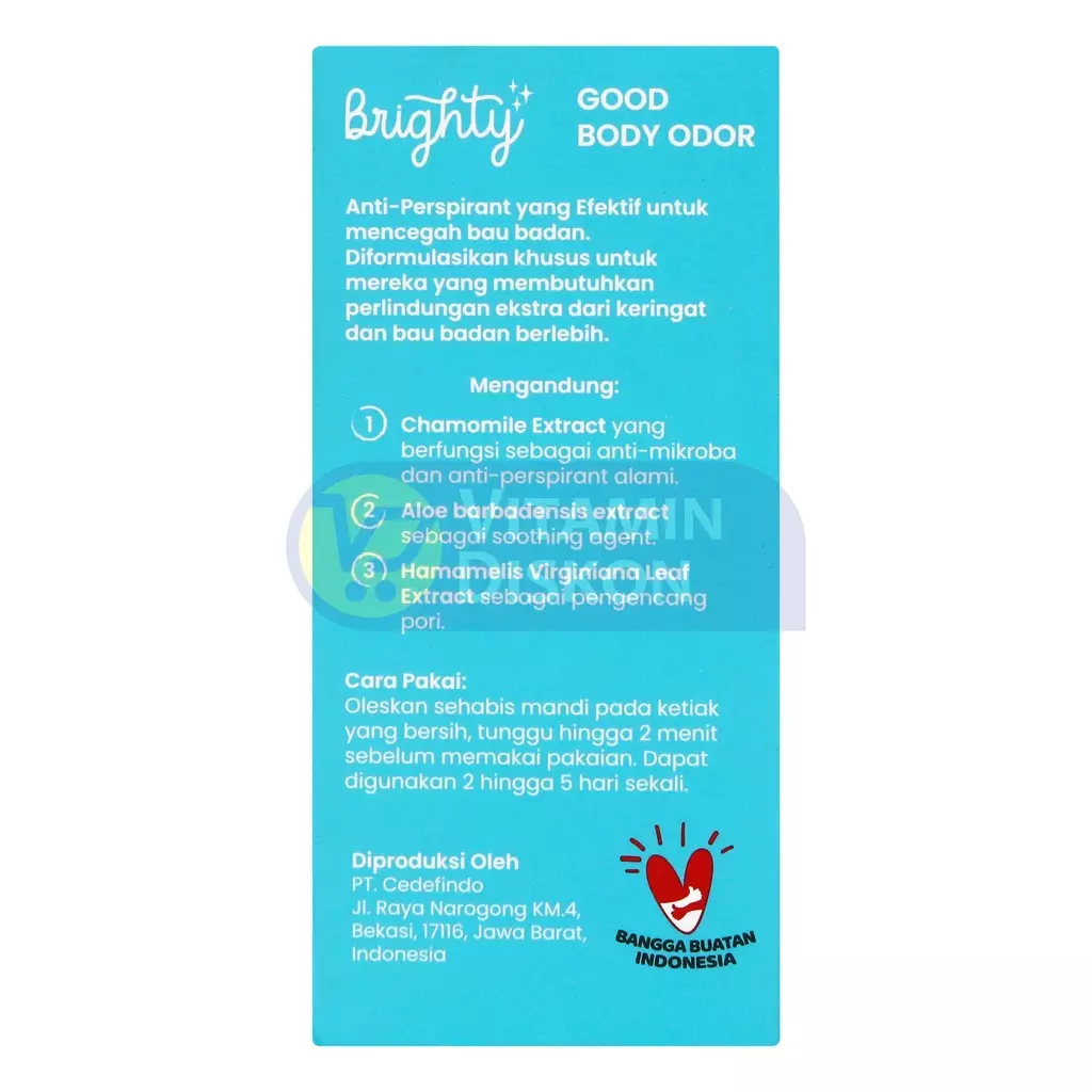 BRIGHTY GOOD BODY ODOR 30ML