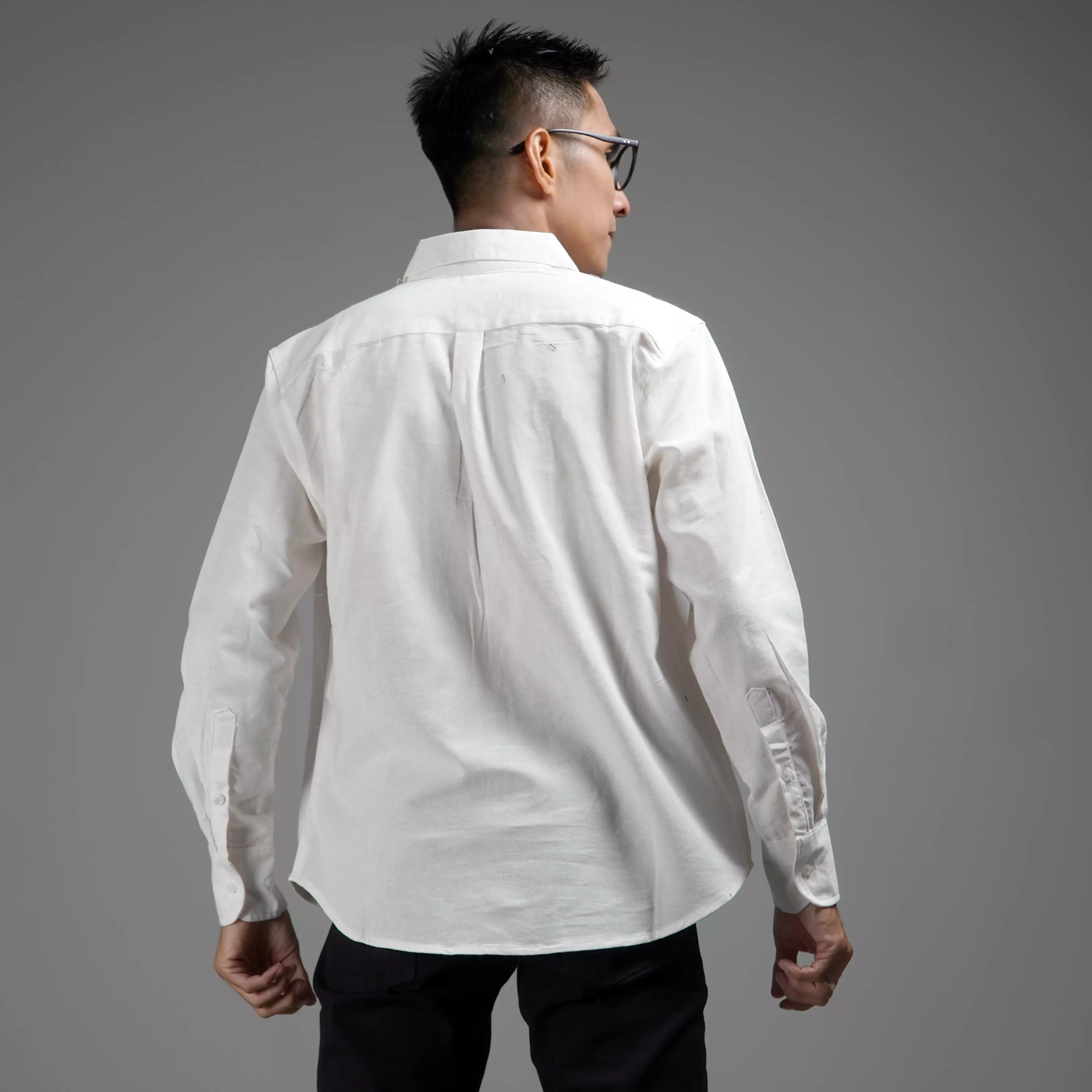  FERNANDO Kemeja Pria Workshirt Long Sleeve Work Shirt - PUTIH
