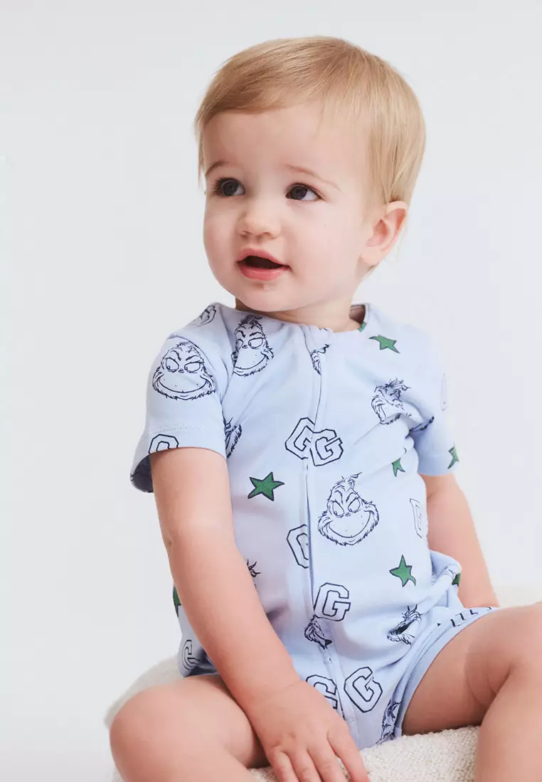 Licensed Short Sleeve Zip Romper