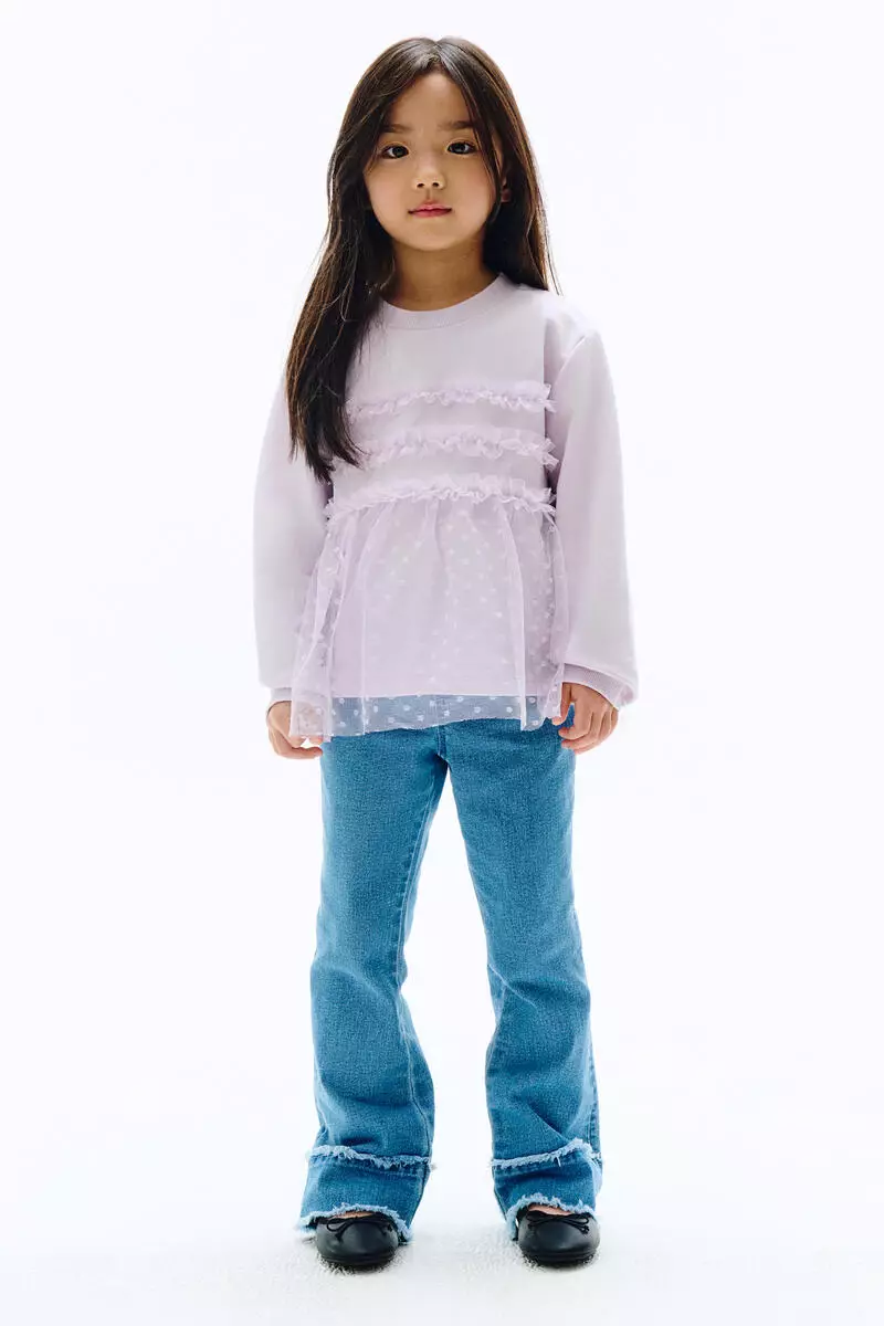 Tulle-detail sweatshirt