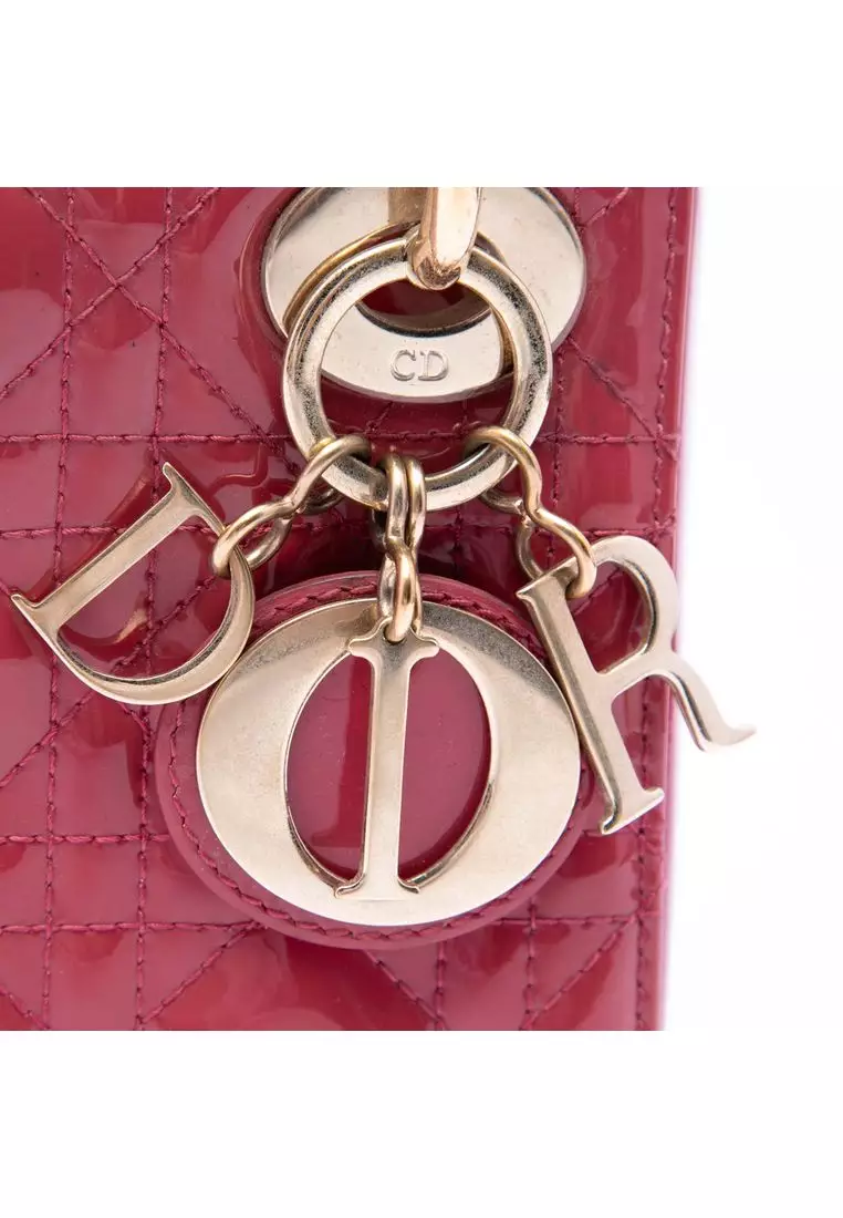 Pre-Loved Dior Mini Patent Cannage Lady Dior