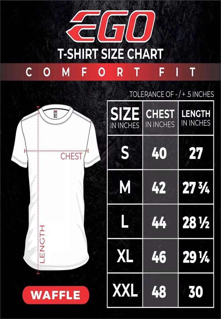 Round Neck Waffle Tee Short Sleeves