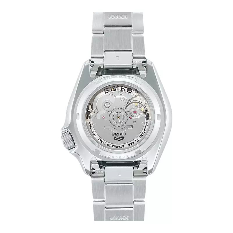 Jam Tangan Pria Seiko 5 Sports SRPK65K1 SKX Sports Style Petrol Blue Checker Flag St. Steel Strap Special Edition