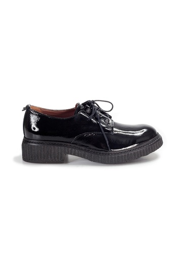 Shu Talk black LeccaLecca Comfy Patent Leather Lace-up Oxford Shoes 73053SHC21A129GS_1
