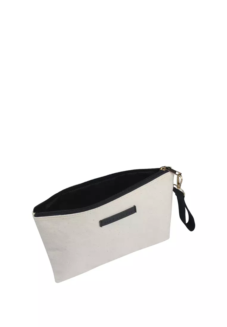 MAYONETTE Tinny Pouch Canvas Dompet Wanita Tempat HP dan Uang terbaru 2020 import korea - Black
